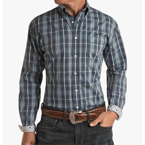 Panhandle Evergreen Plaid Button Down Shirt
